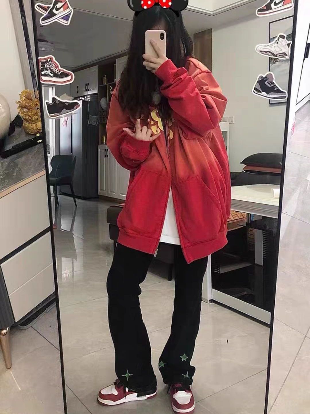 WHOOSIS（不知其名） 印章水洗拉链帽衫中性风穿搭分享