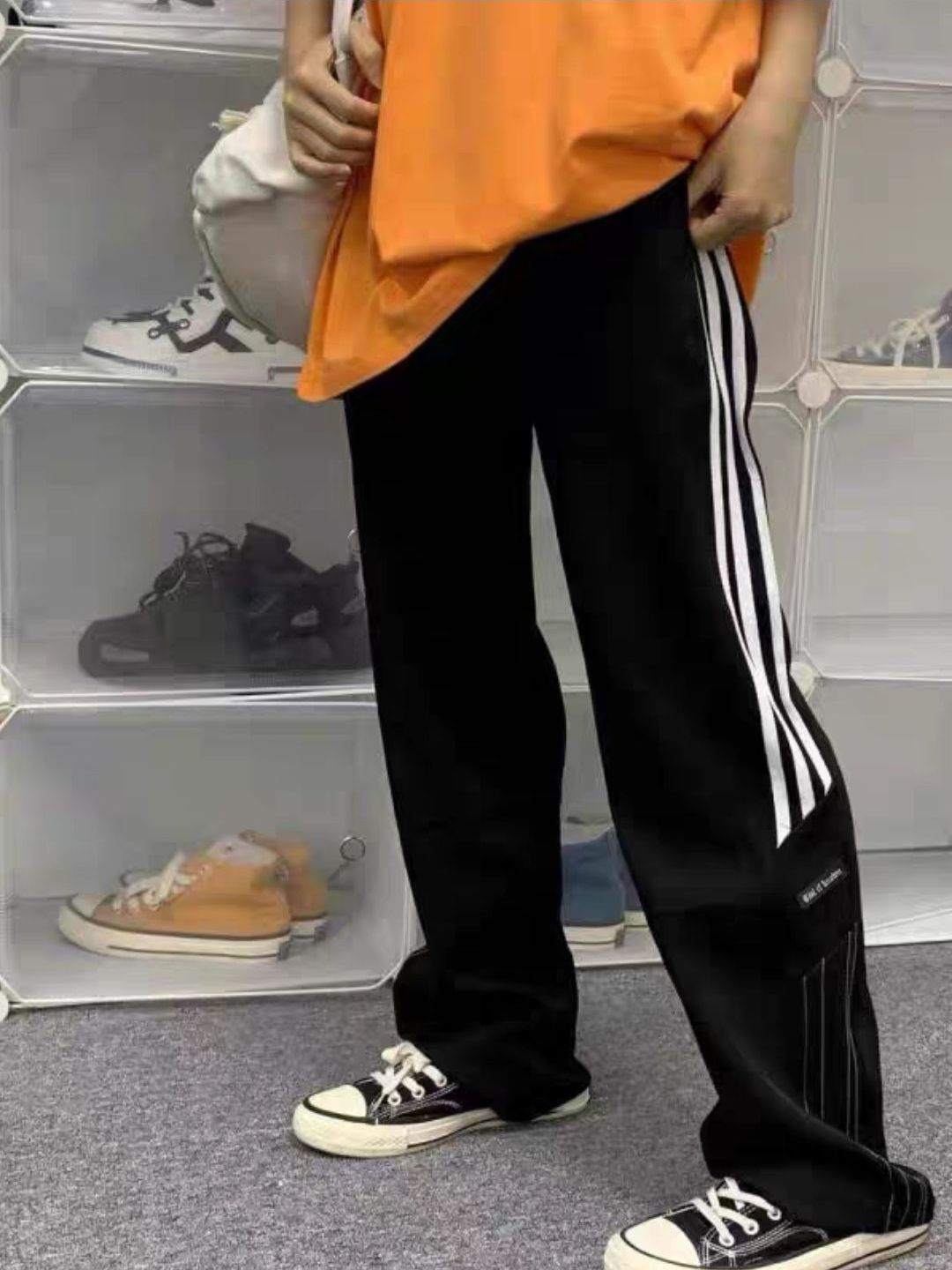 ProteusBoy 拼接宽松直筒长裤