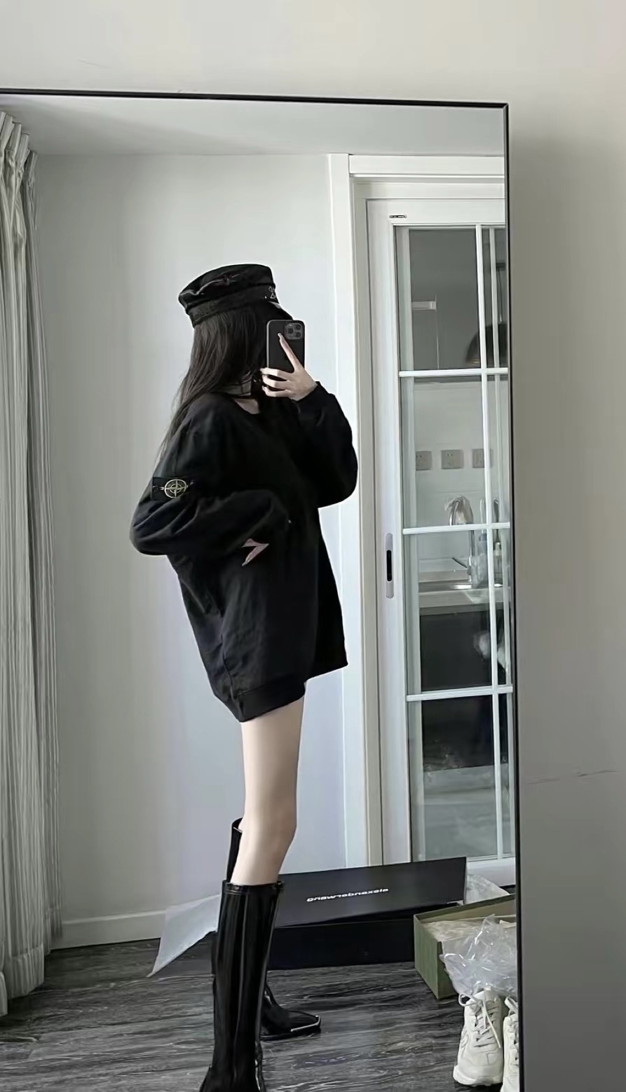 秋天黑色系穿搭