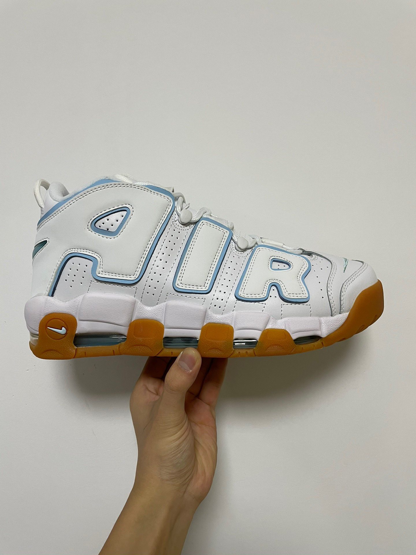 开学好鞋推荐Nike Air More Uptempo White Aqua Gum
（GS) 白薄