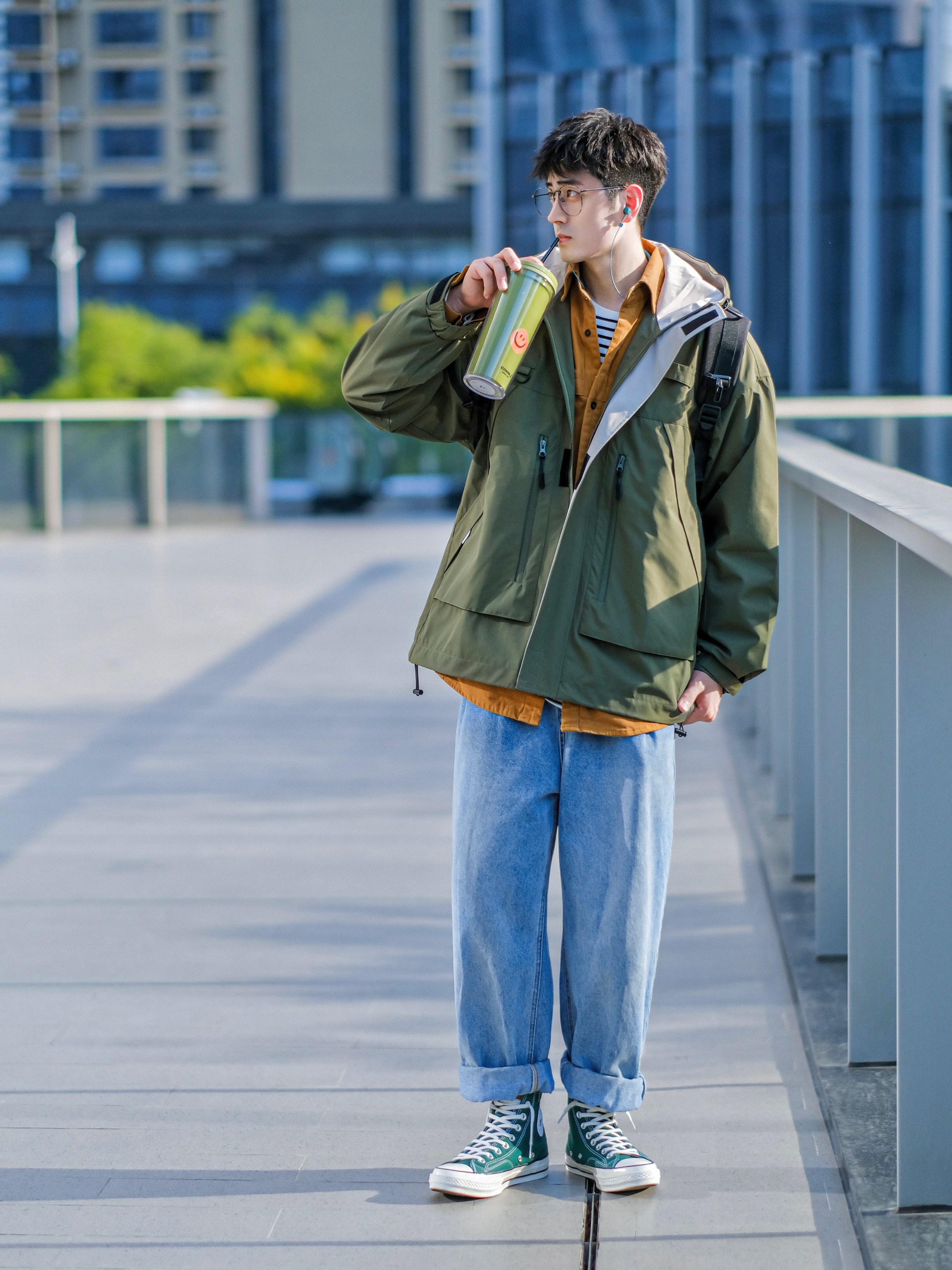 🔹男生秋季穿搭|“绿橙蓝”少年感穿搭🉑️🍃