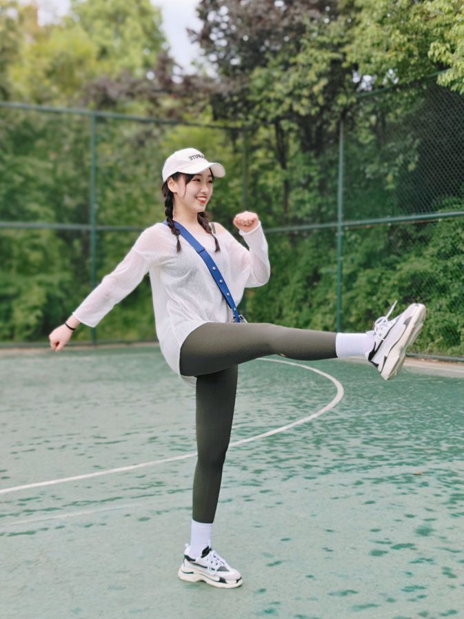 简单清爽的leggings穿搭~