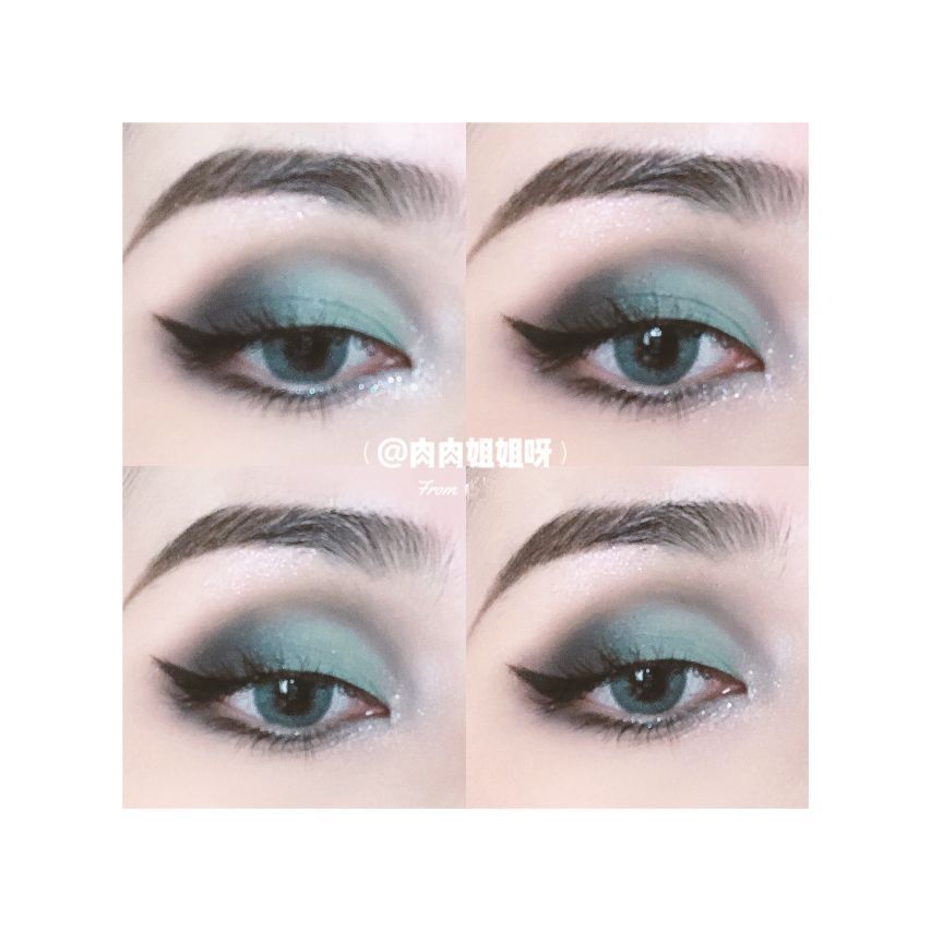 薄荷绿暗黑系Cut crease眼妆🍃
