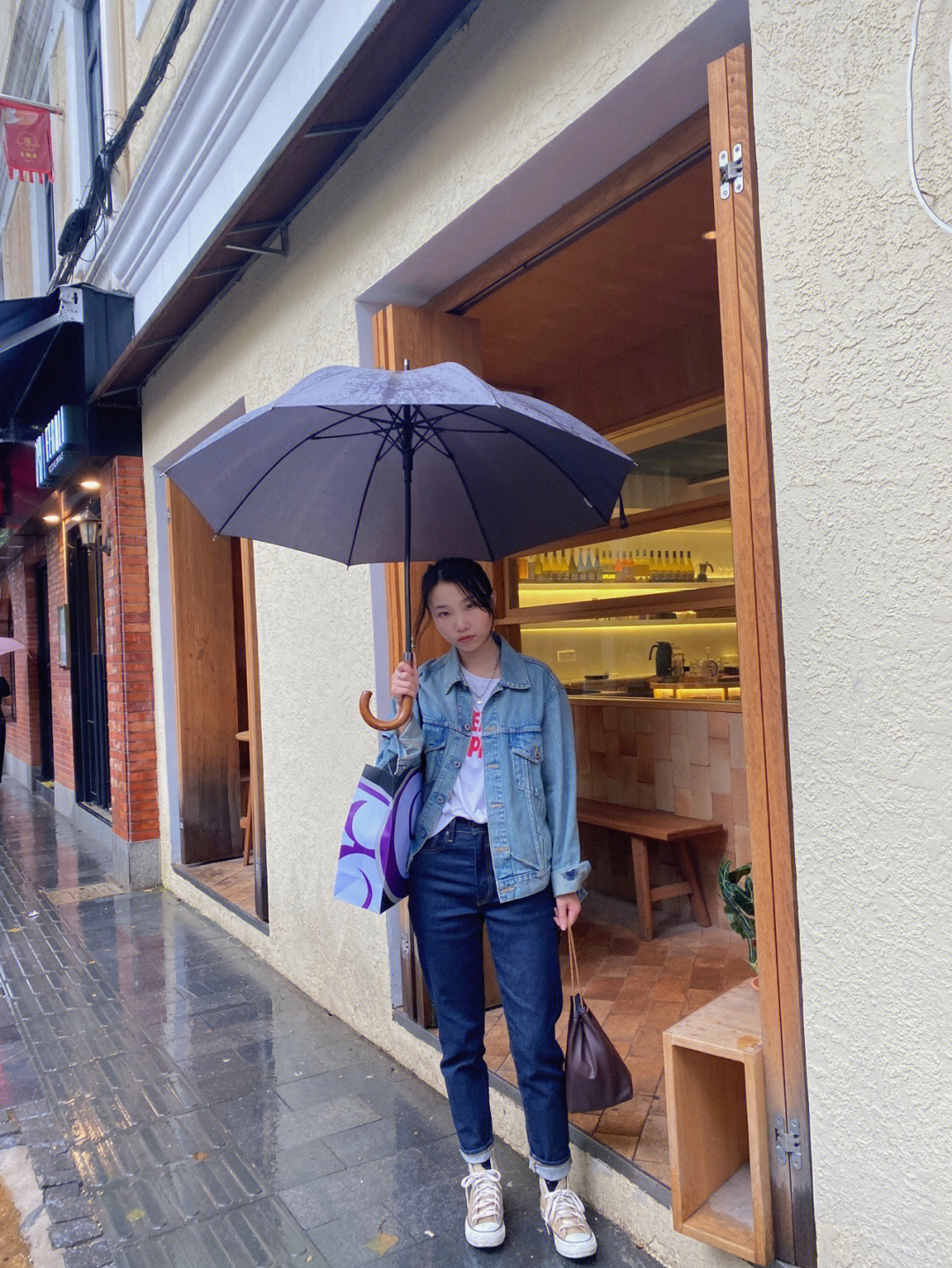 OOTD｜l复古牛仔穿搭🤠Levi‘s外套太经典
！