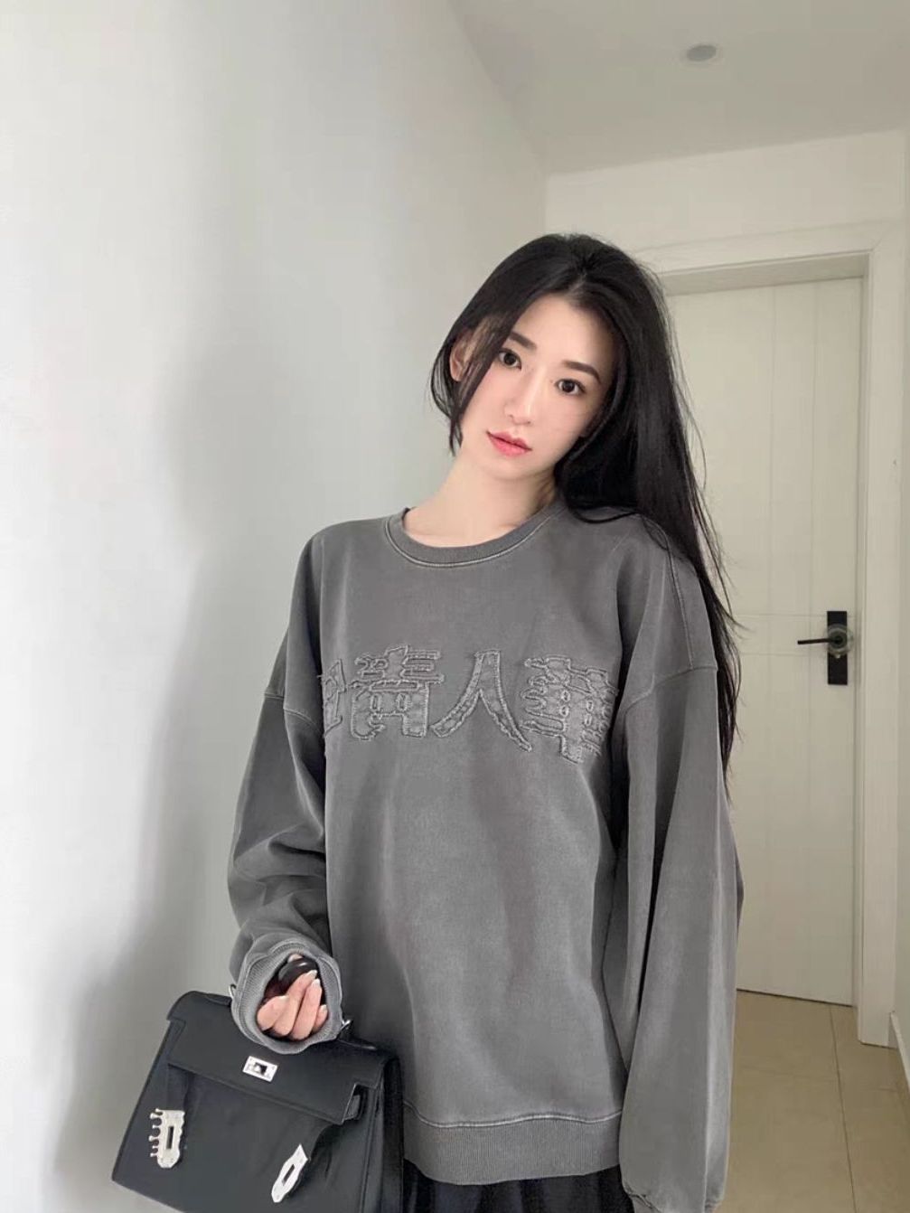 卫衣做旧款LOOK