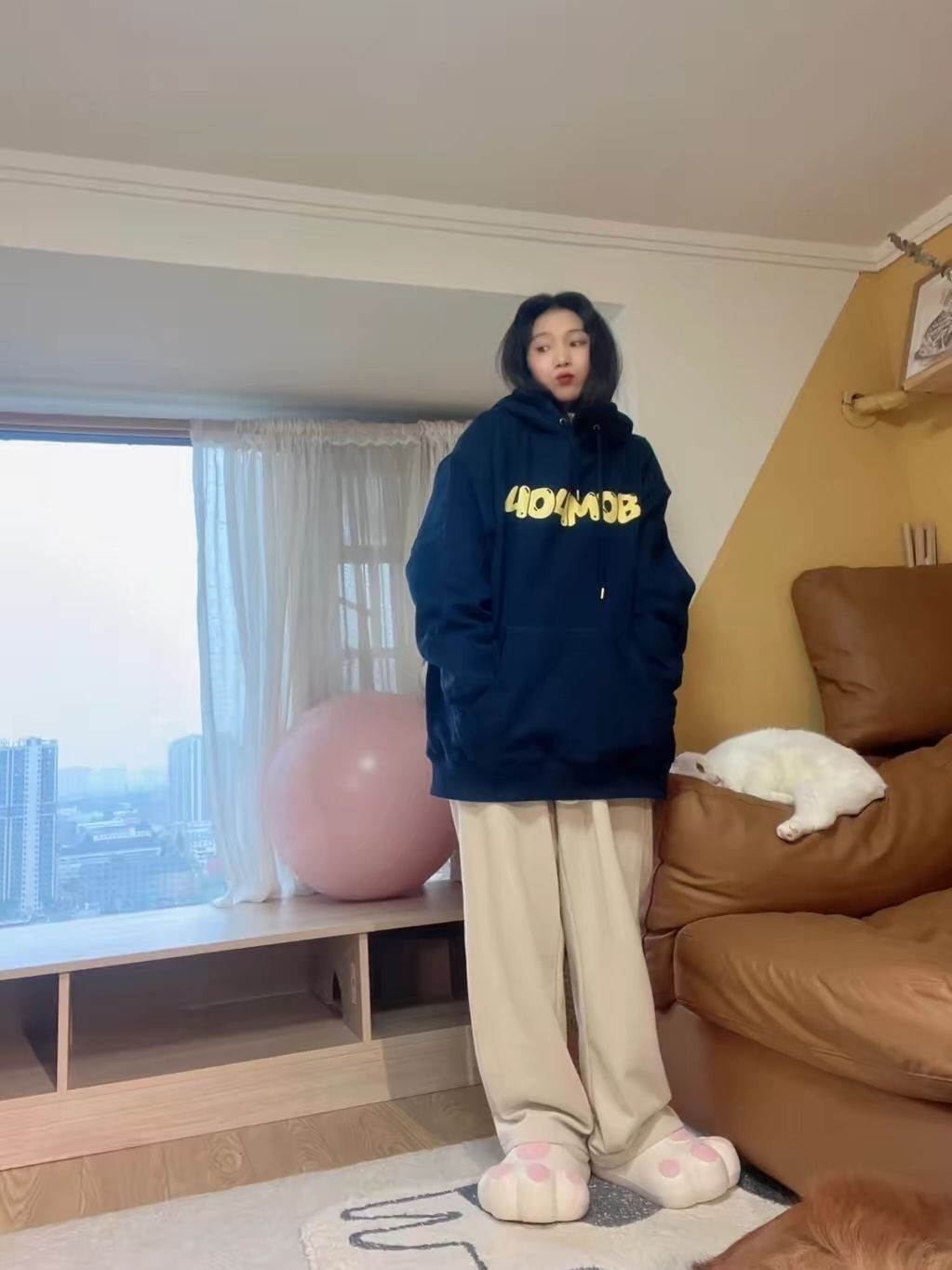 小个子穿oversized卫衣不要太甜酷好吗？