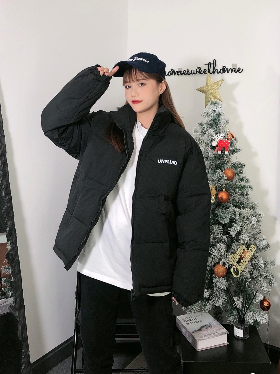 女生穿上超酷｜黑色棉服