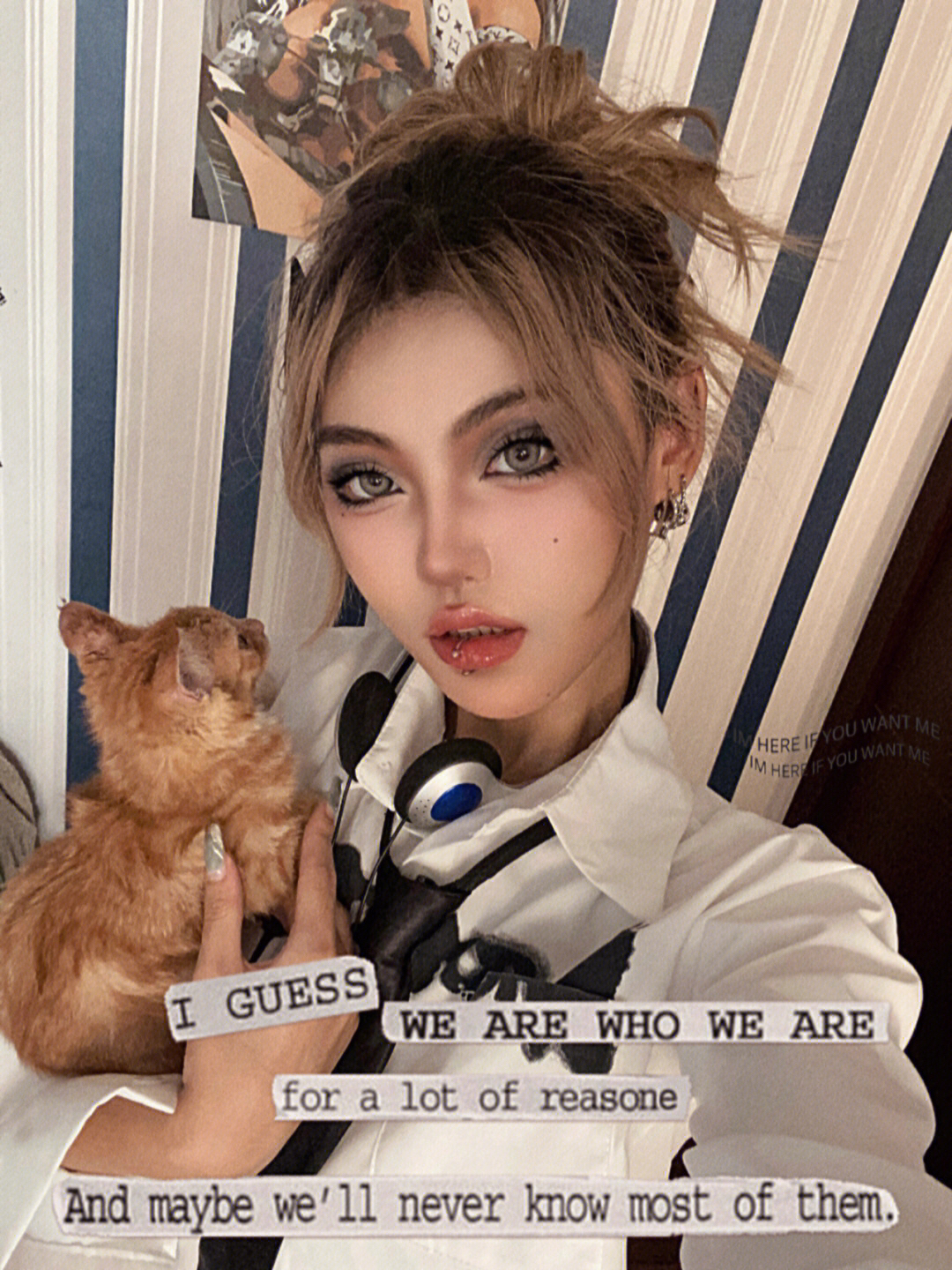 鸡窝头假发➕烟熏妆不就是美式甜酷辣妹吗