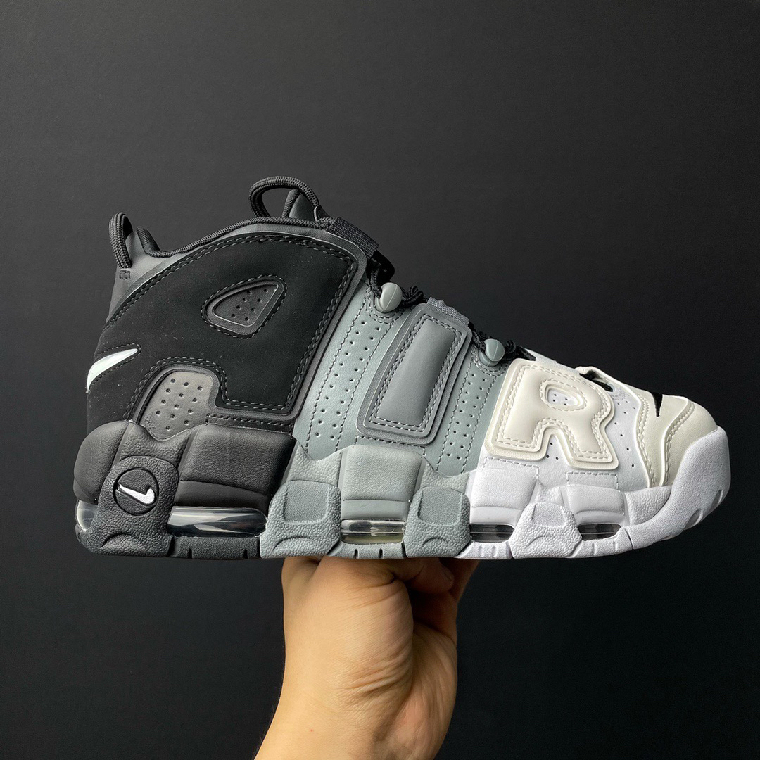 Nike Air More Uptempo "Tri-Color'"' 皮蓬大
AIR 白灰黑