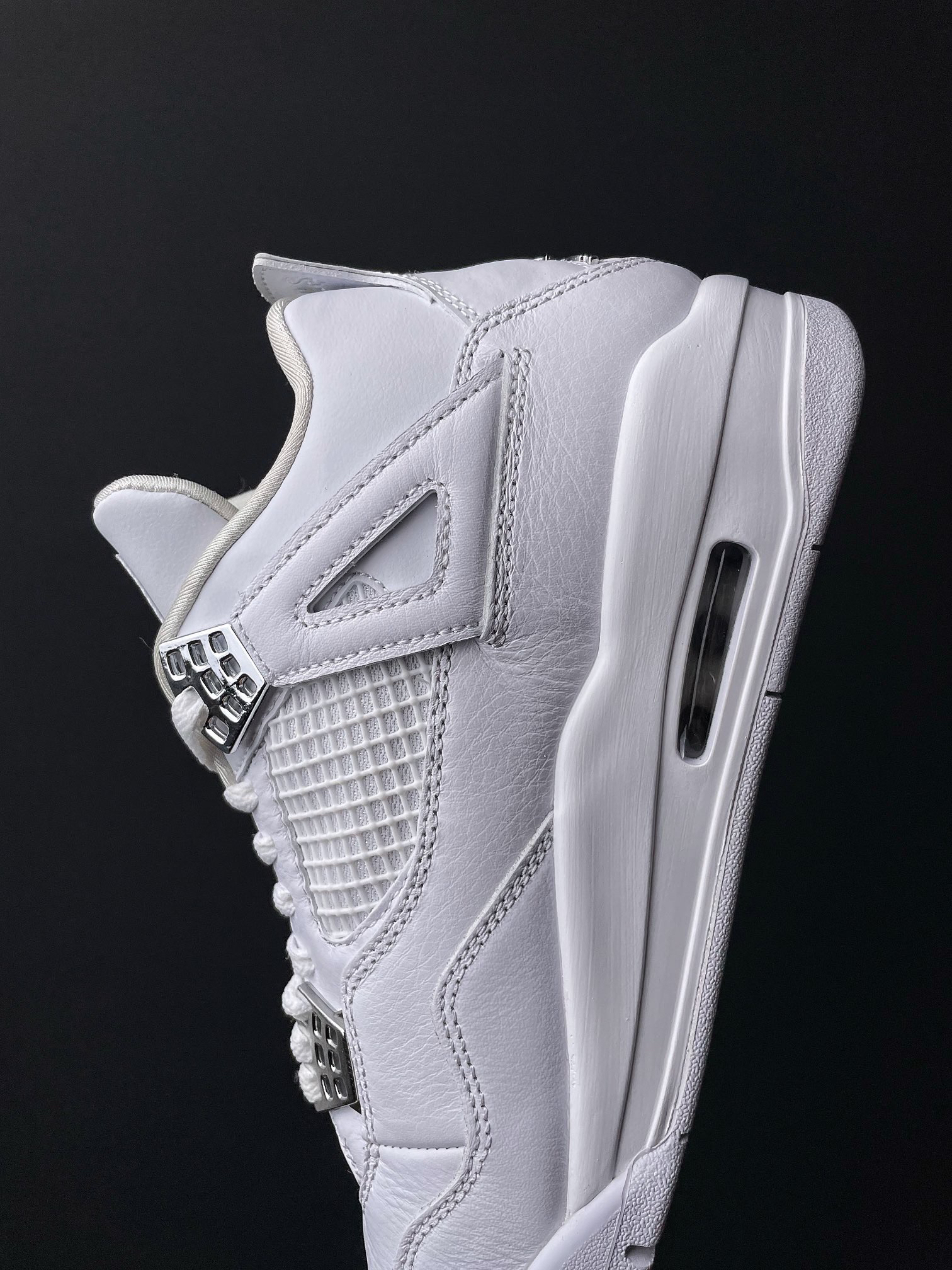 「爆款球鞋」Air Jordan 4 Retro Pure Money 纯白 银扣