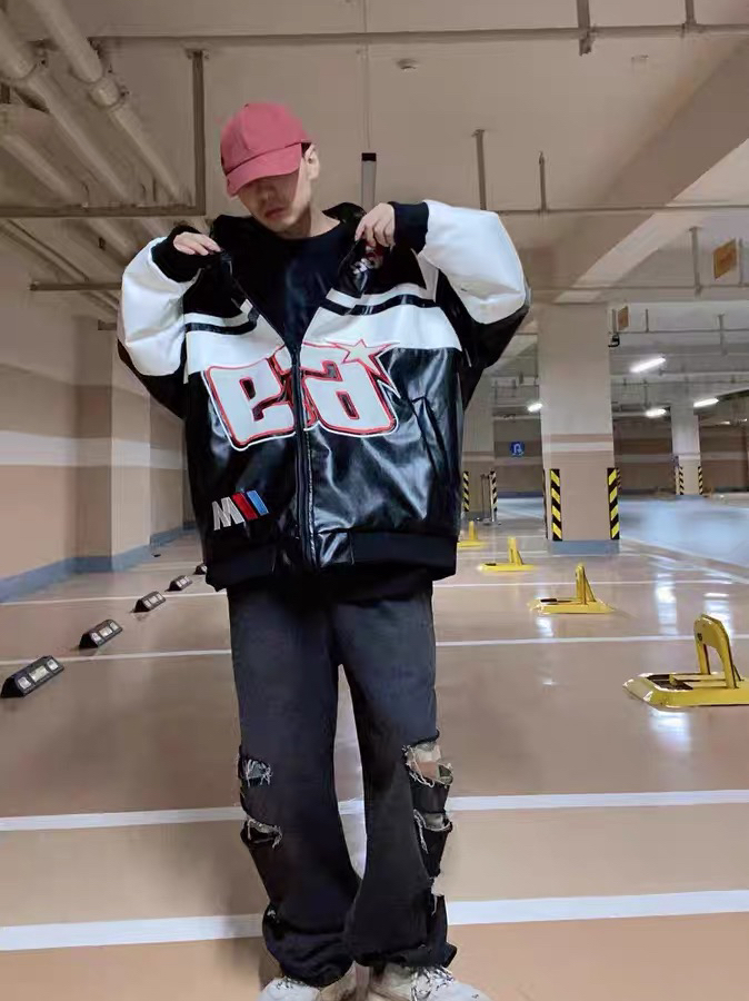 UUCSCC 男生秋冬机车皮衣外套穿搭