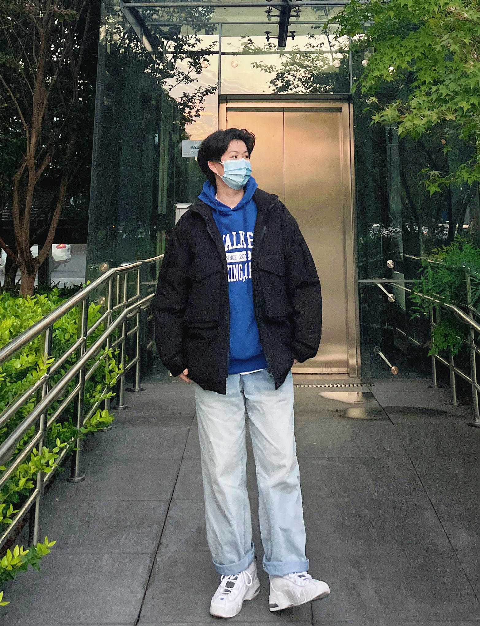 OOTD|秋冬男友风日常休闲穿搭|黑色棉服搭配