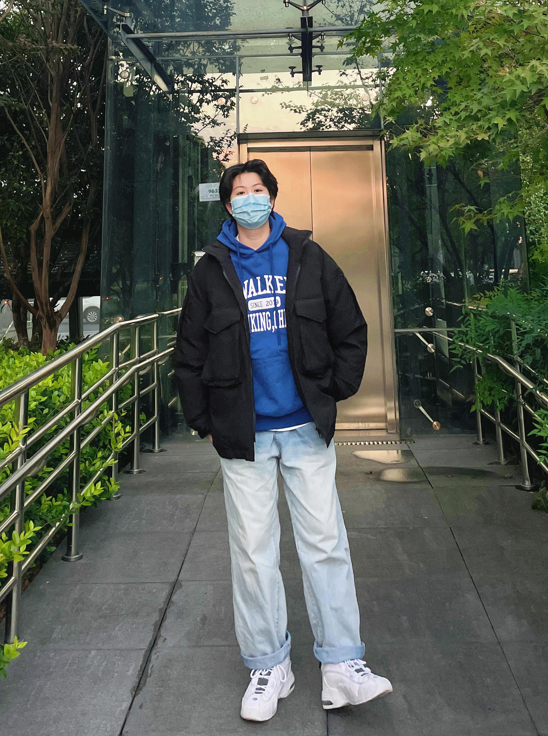 OOTD|秋冬男友风日常休闲穿搭|黑色棉服搭配