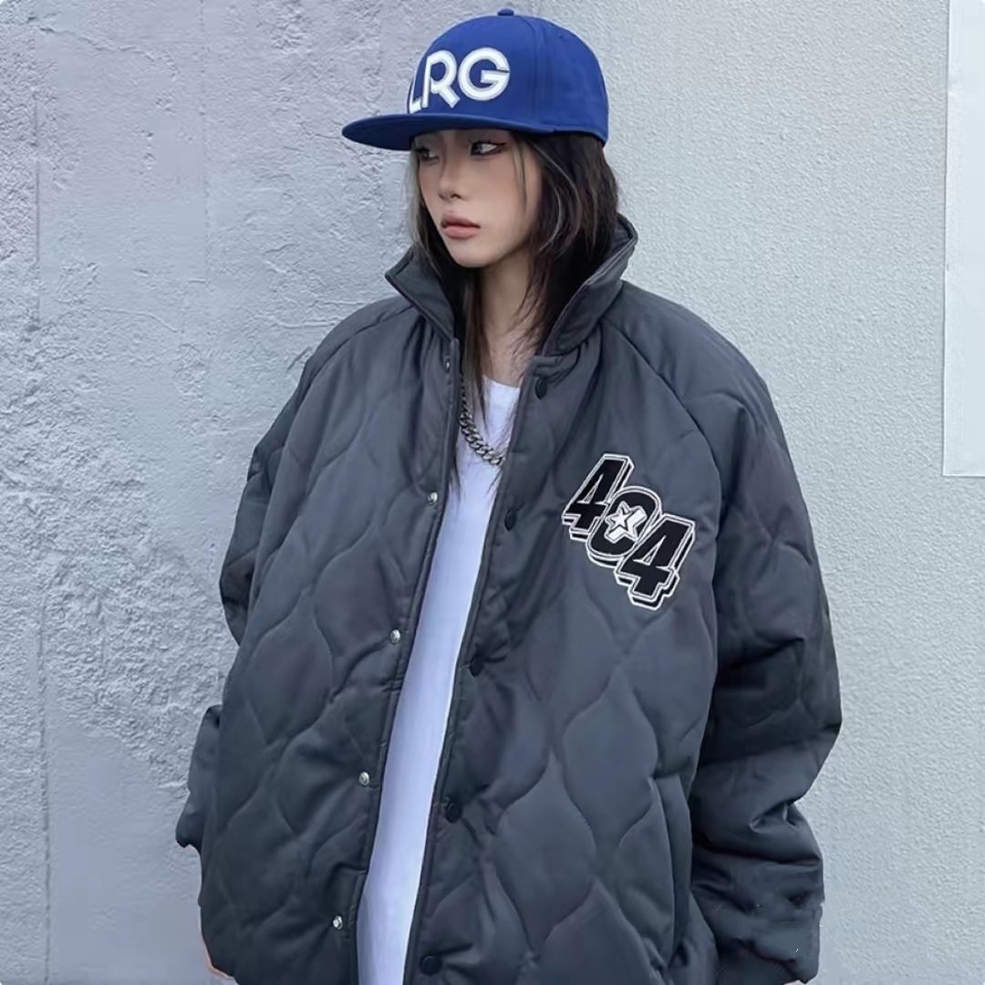 秋冬爆款的葫芦格链刺绣棉服来啦