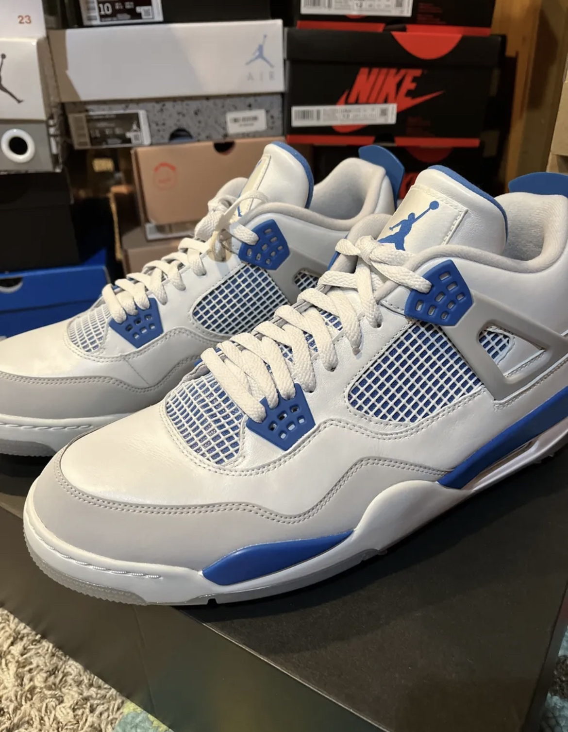 Air Jordan 4 Golf "Military Blue"白灰蓝#