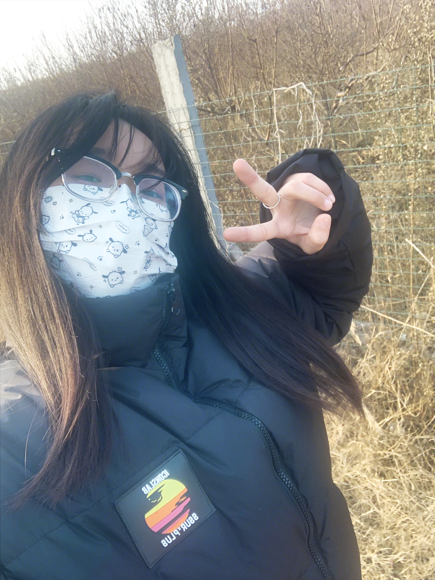 最爱黑色羽绒服！