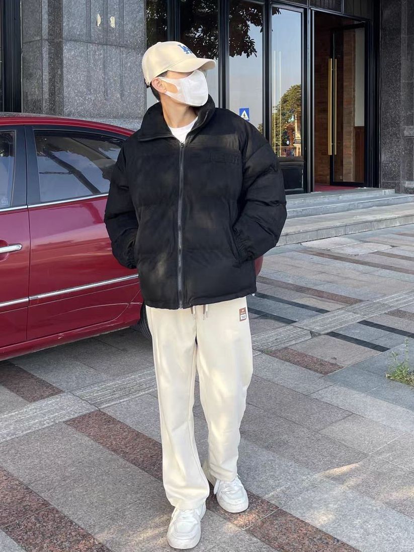 潮男必备/冬季棉衣/仿羊皮面包服