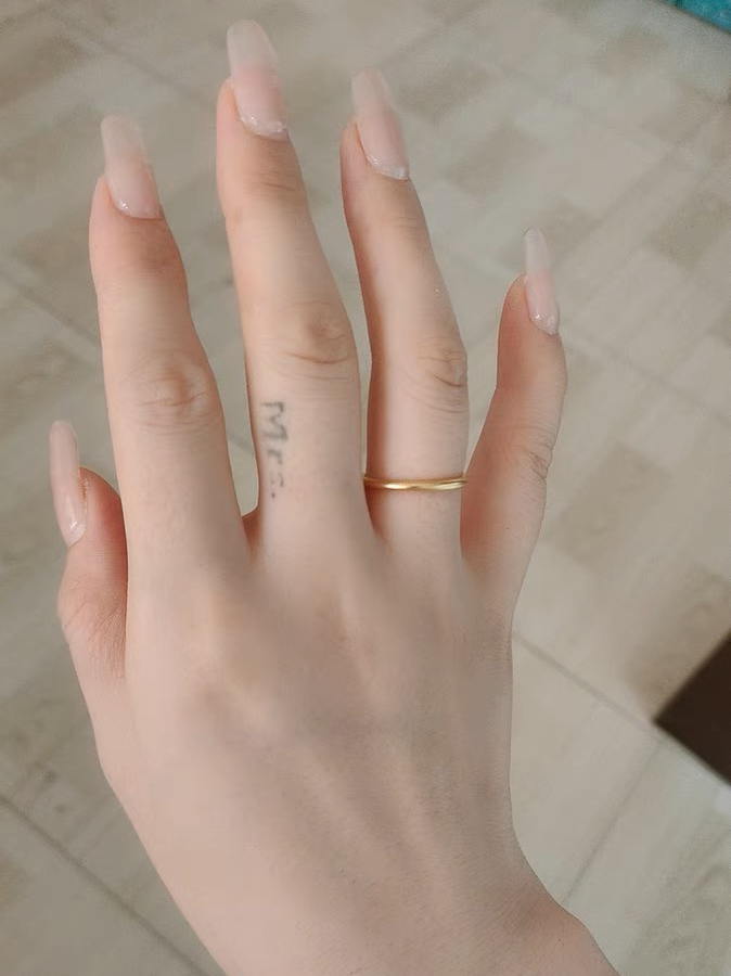 黄金素圈戒指💍