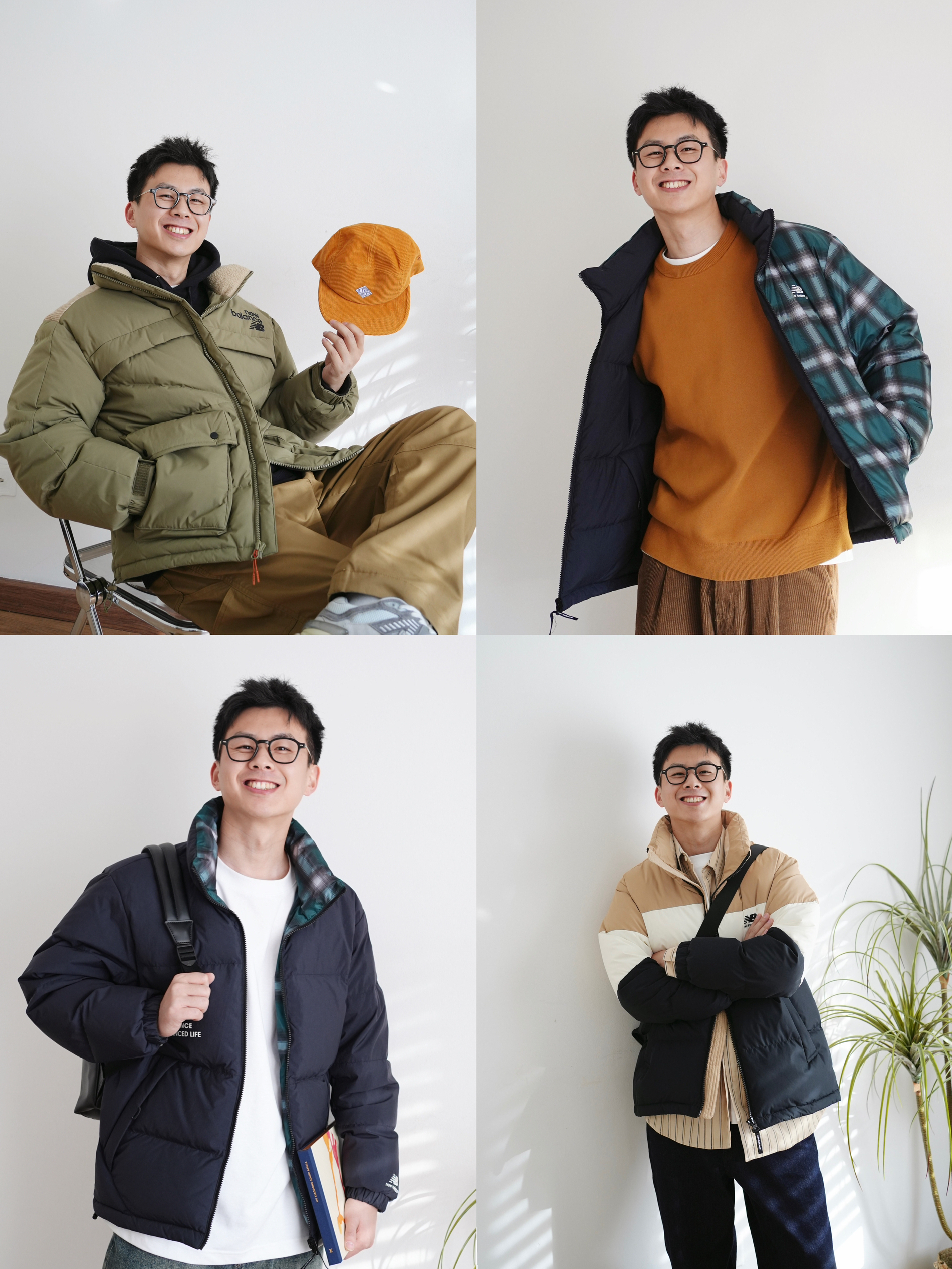 冬季棉服合集｜男生简单干净的通勤穿搭