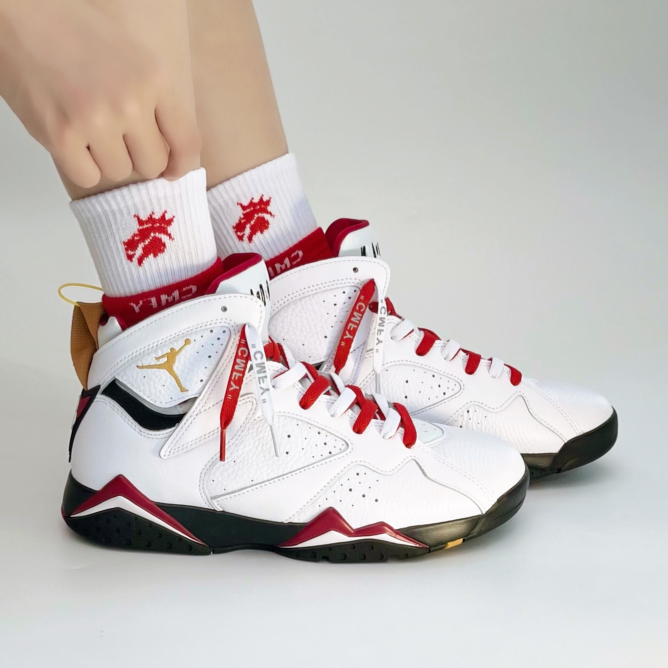 元年配色AJ7 Cardinal白色|白红经典