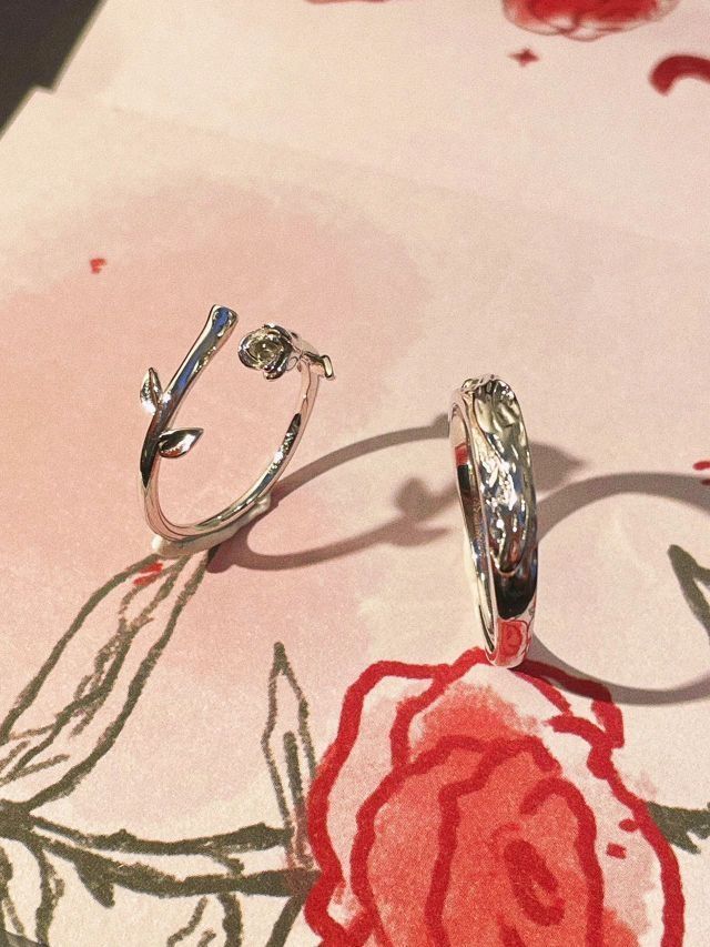 超有设计感的情侣对戒💍小王子与玫瑰戒指