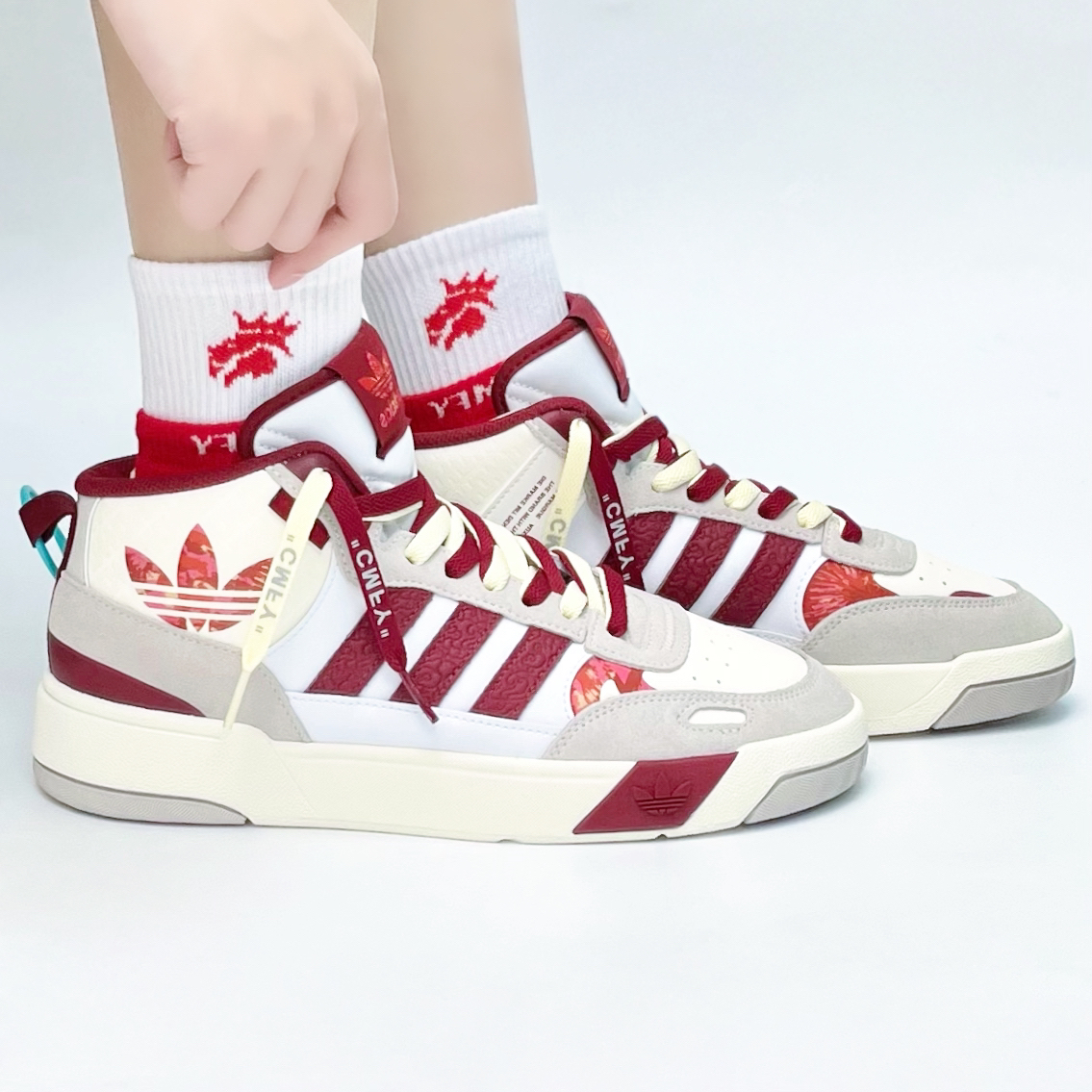 Adidas originals白灰红丨阿迪CNY新款