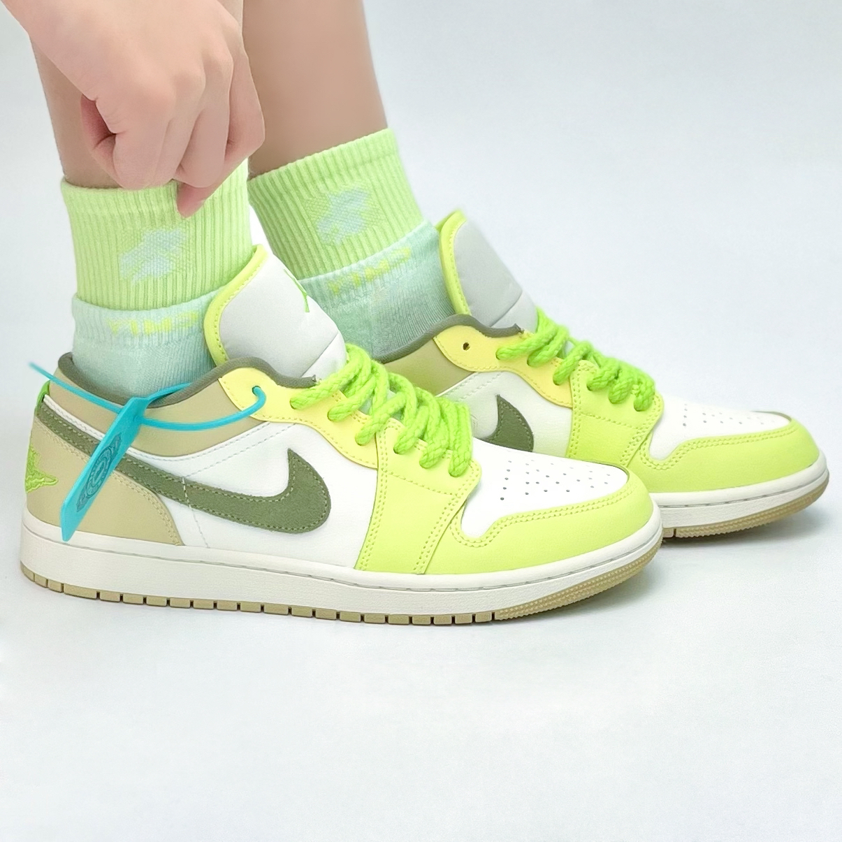 AJ1绿白色｜青苹果配色