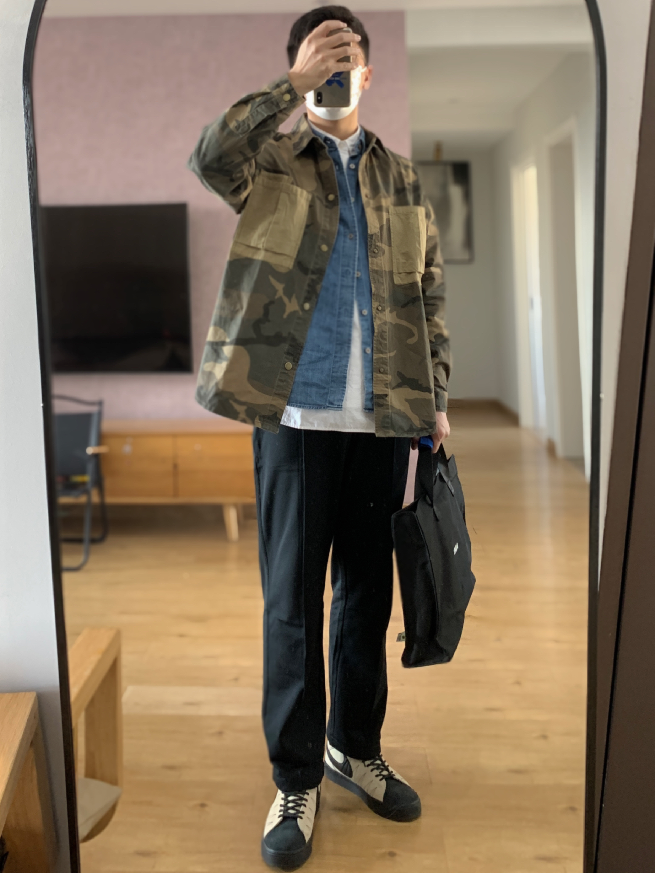 OOTD | 今天是叠中叠中叠 白衬衫+牛仔+迷彩