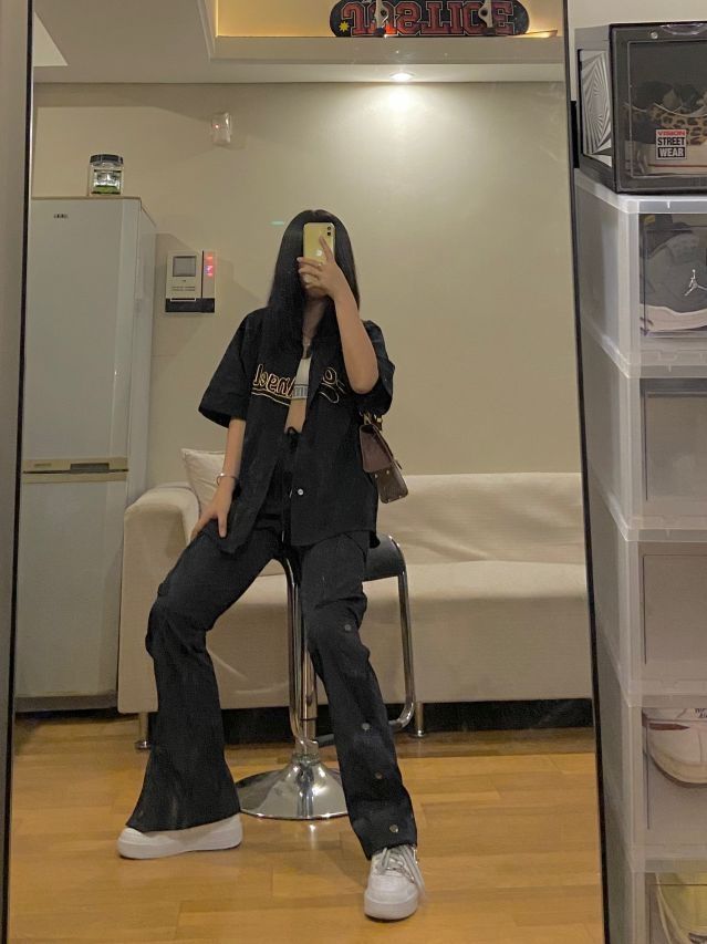 OOTD|空军一号穿搭|棒球服男装oversize