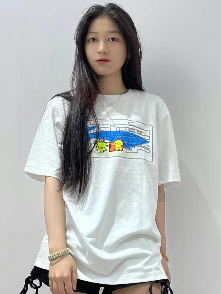 李宁时尚系列图案印花宽松圆领短袖T恤