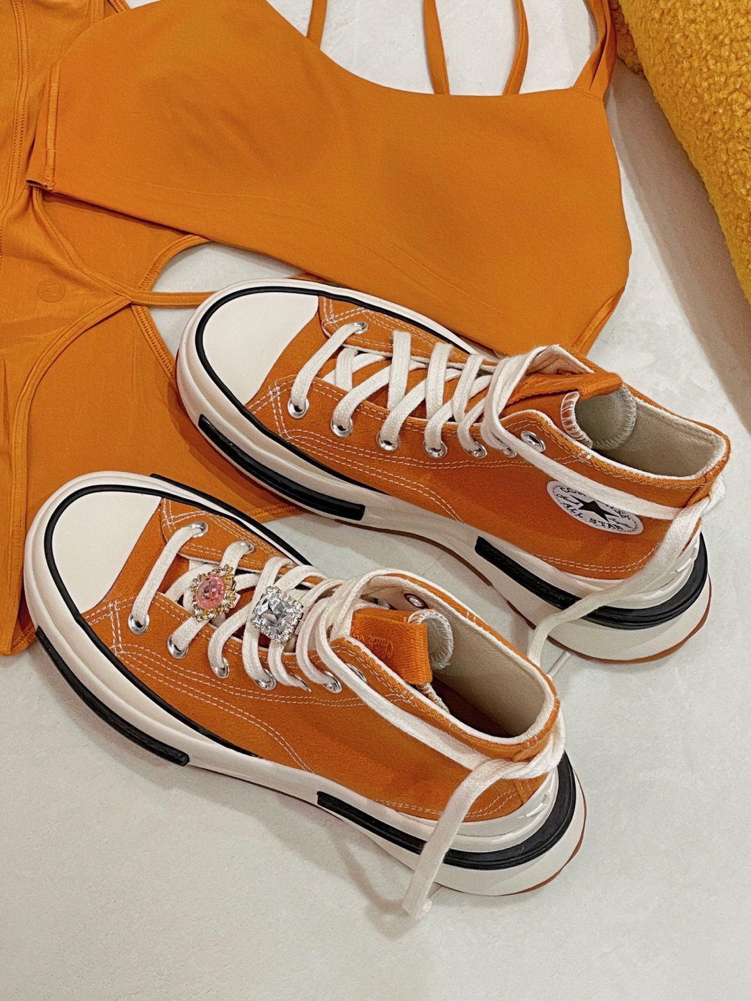 converse run star legacy 橙色夹心矮子乐