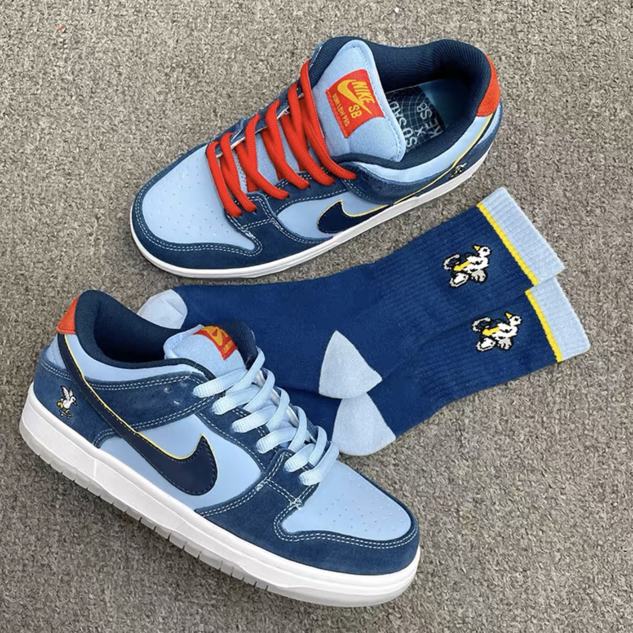 why So Sadx NikeSBDunkLow蓝板鞋