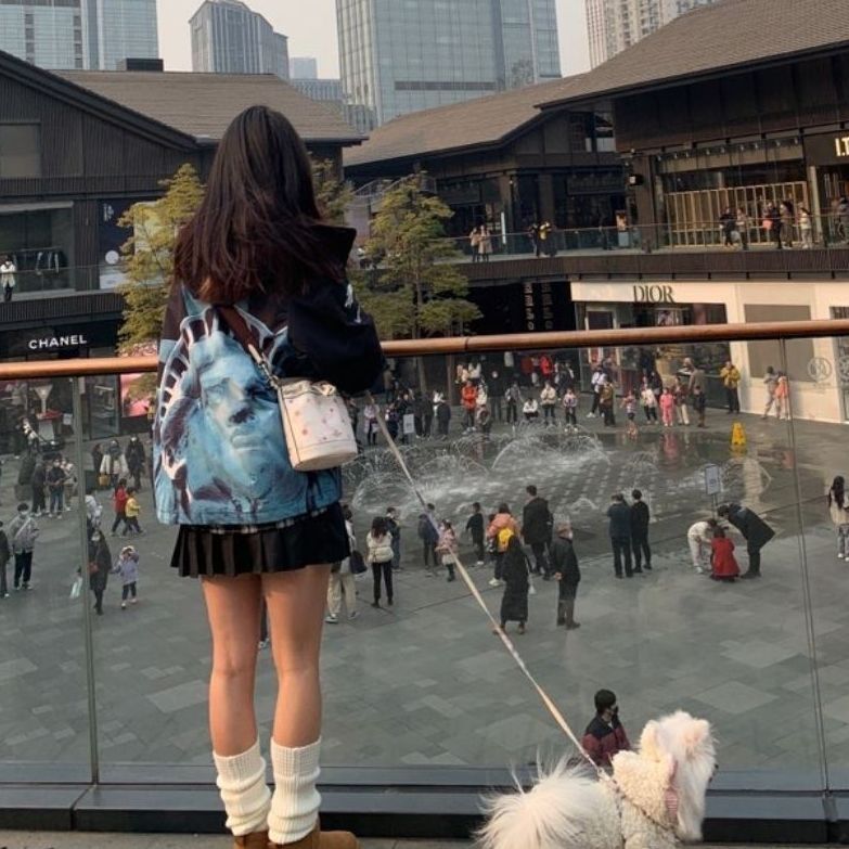 可爱印花水桶包分享