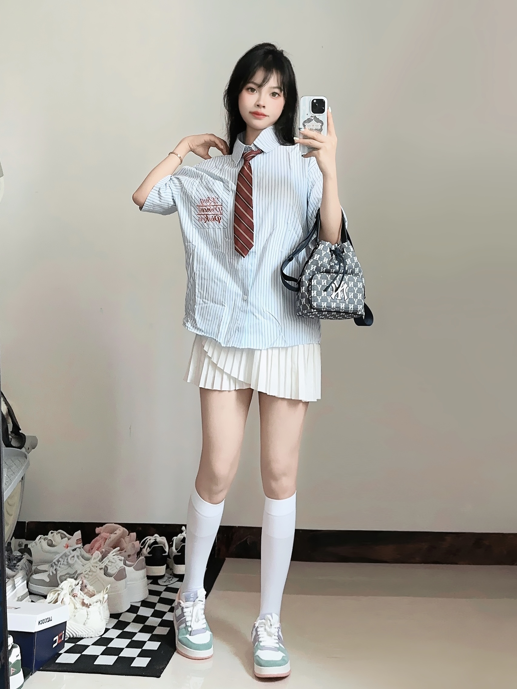 OOTD | 学院风女孩的多巴胺穿搭