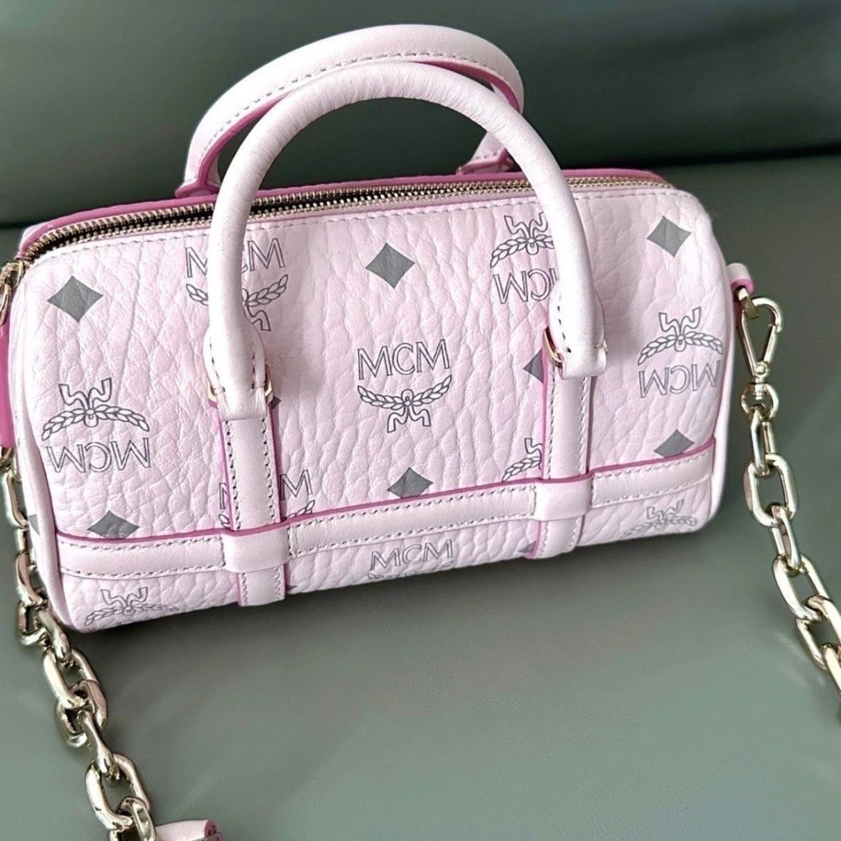 MCM 粉色迷你波士顿