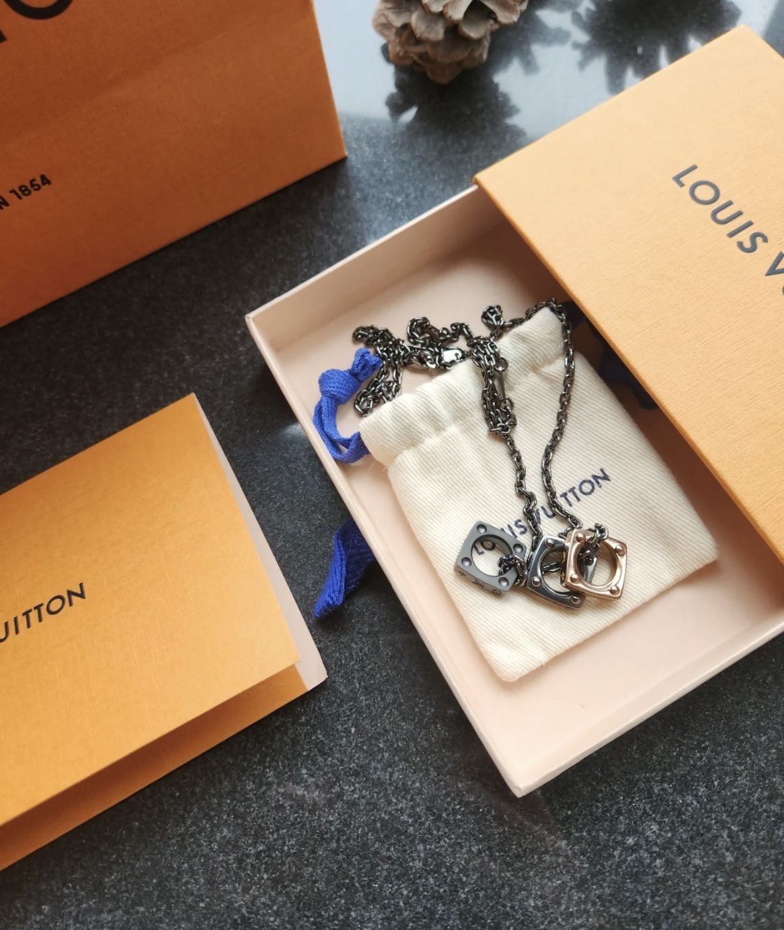 LVins风三合一金属项链