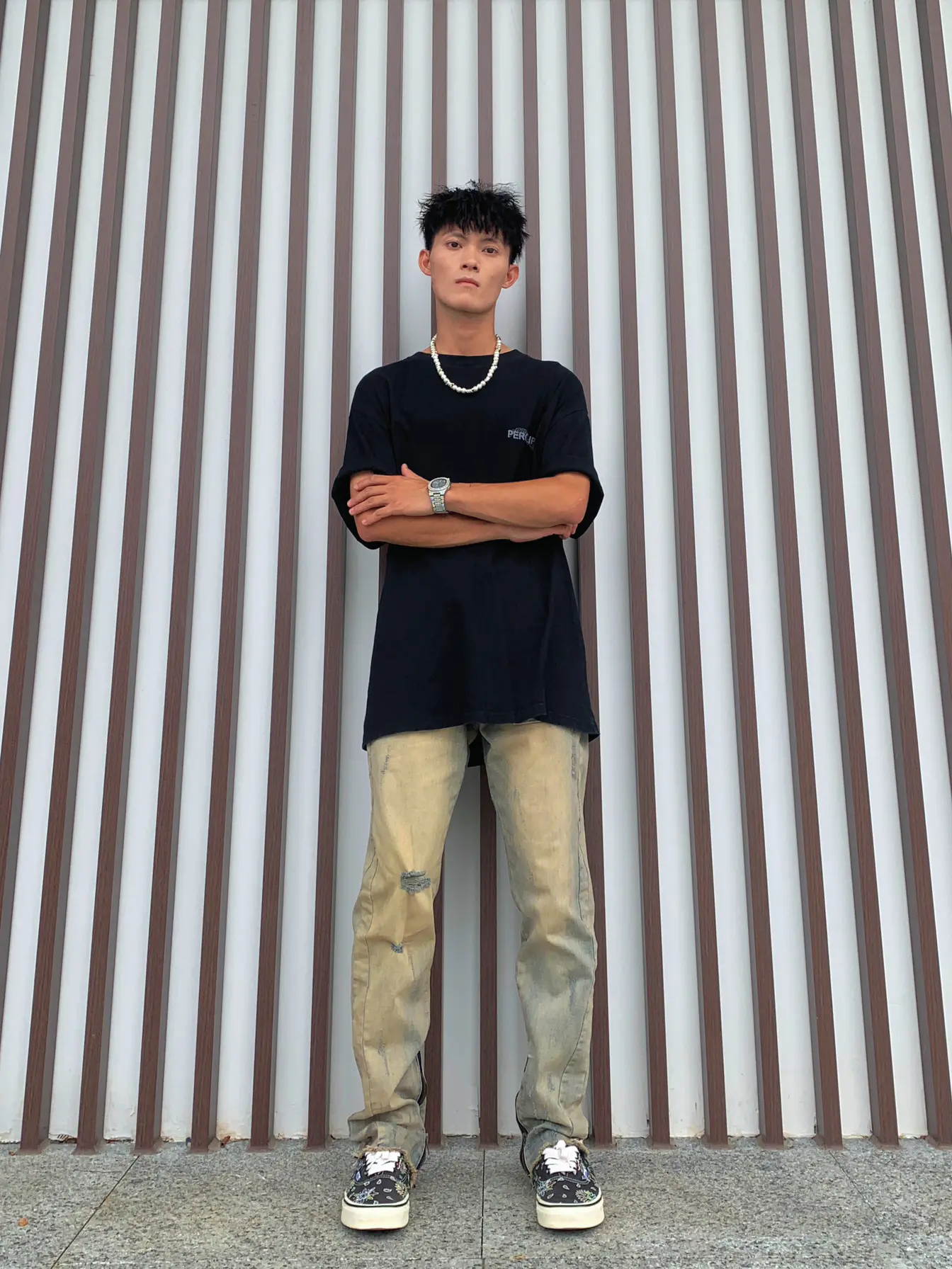 OOTD|“⚫️🟠⚫️”|高街风搭配出街💥
