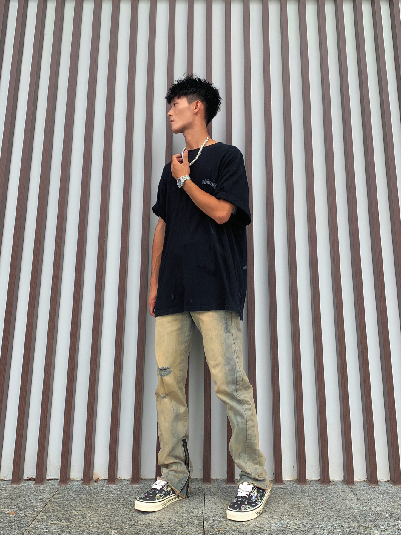 OOTD|“⚫️🟠⚫️”|高街风搭配出街💥