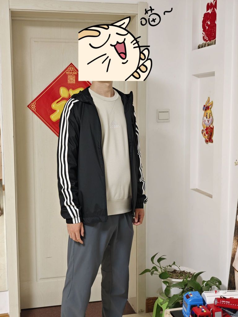 卫衣是韩美林联名款，看材质是纯棉的，不确