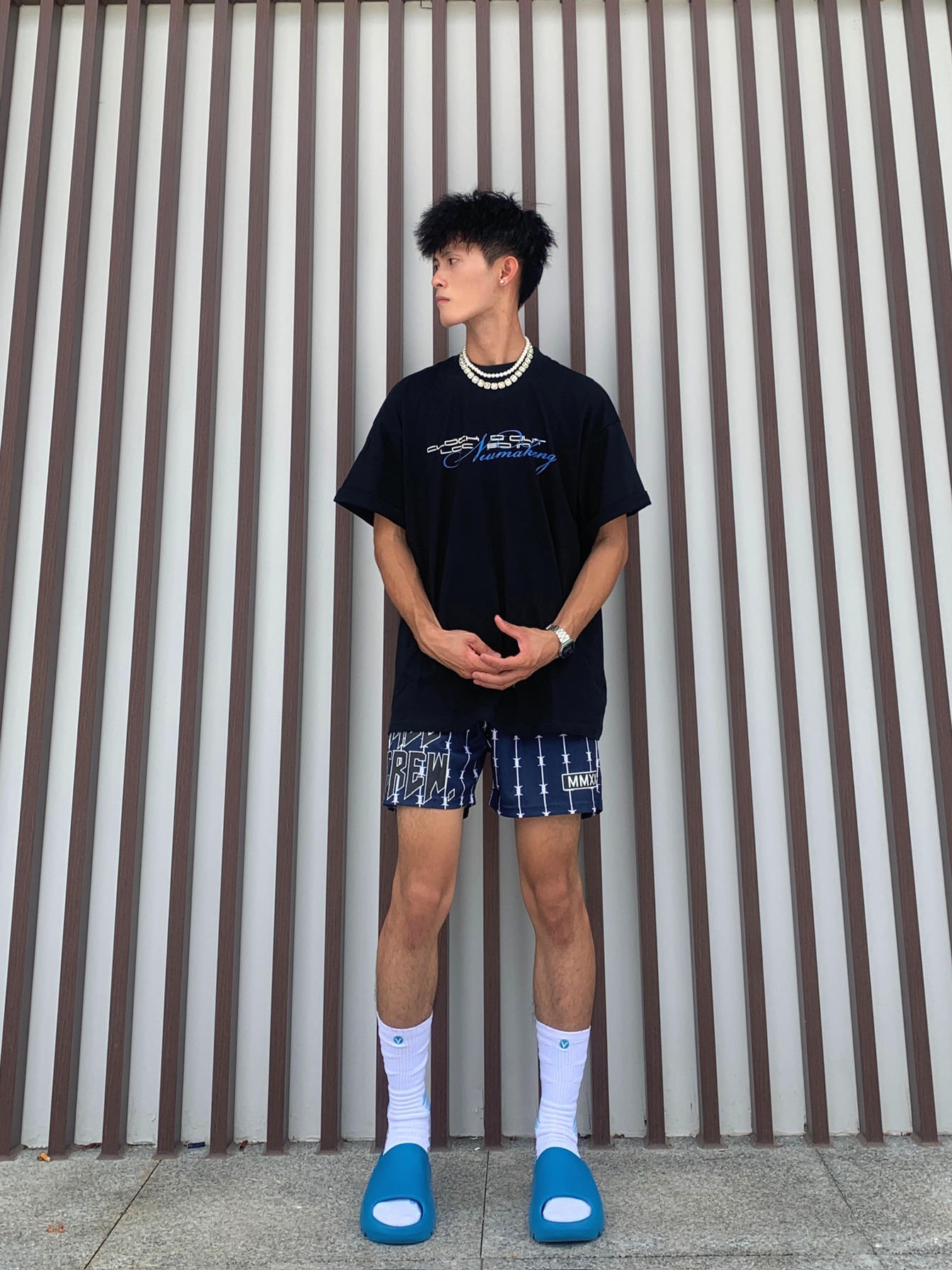 OOTD｜“⚫️🔵🌑⚪️”｜美式搭配的颜色呼应也很绝💥