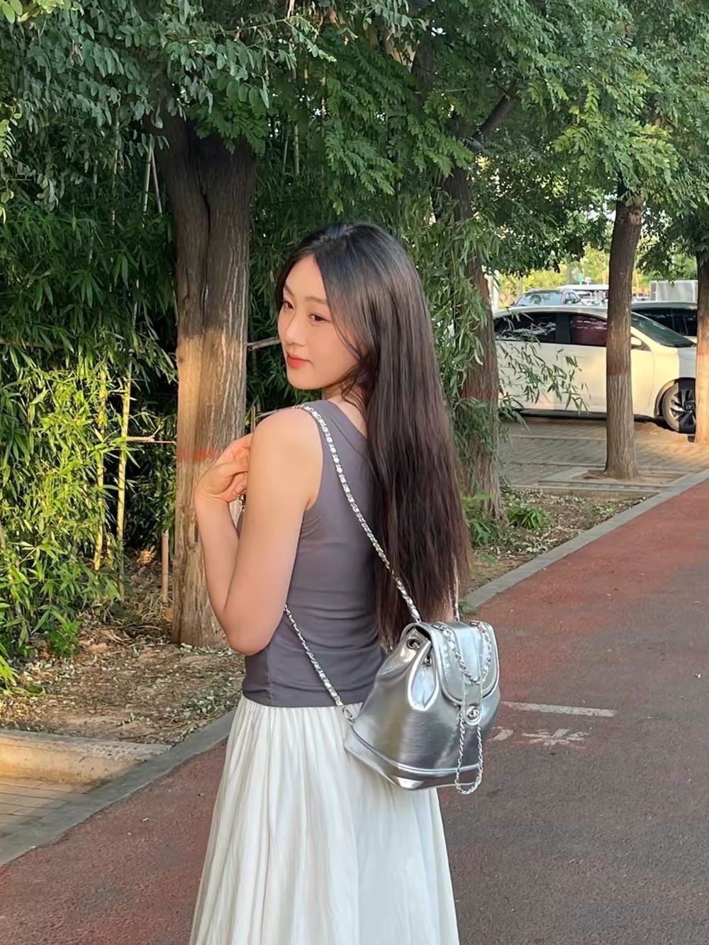 迷你可爱银色包包