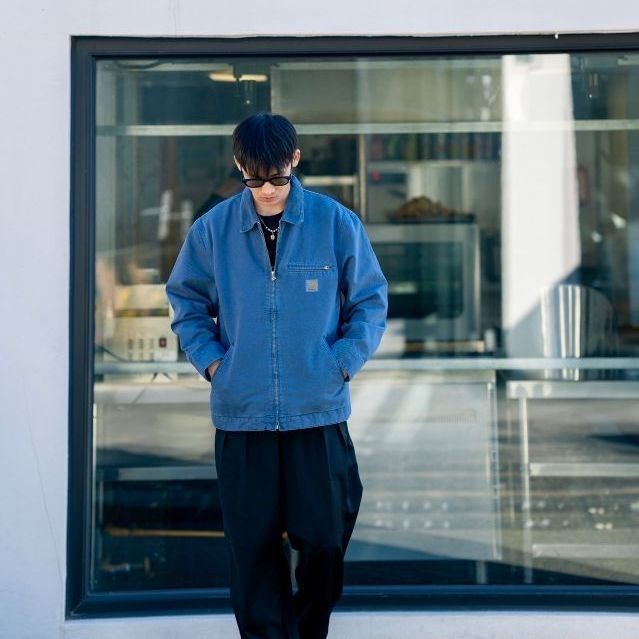 🔥🔥Carhartt WIP 翻领拉链做旧夹克，让你秒变街头潮人！