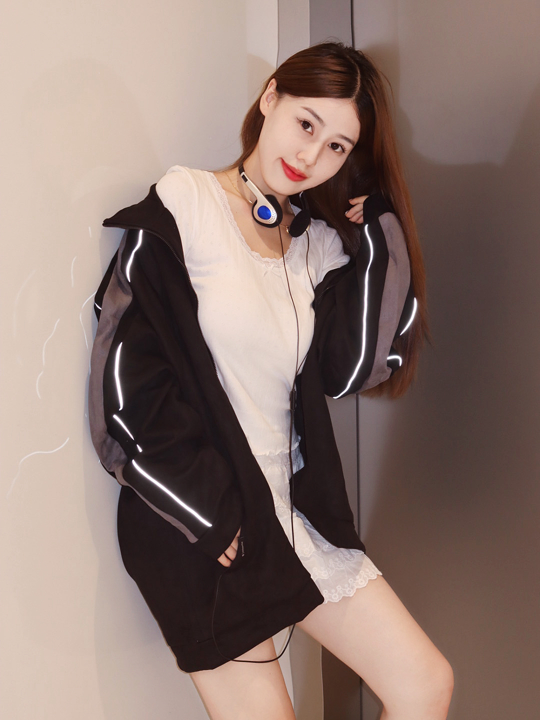 黑色外套是酷女孩最好的医美🖤🖤
