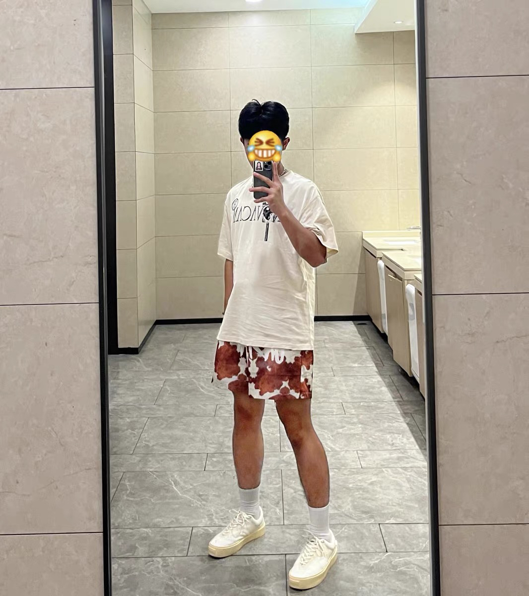 XDFM 美式四分裤豹纹数码印花单层短裤运动速干网眼篮球运动裤子