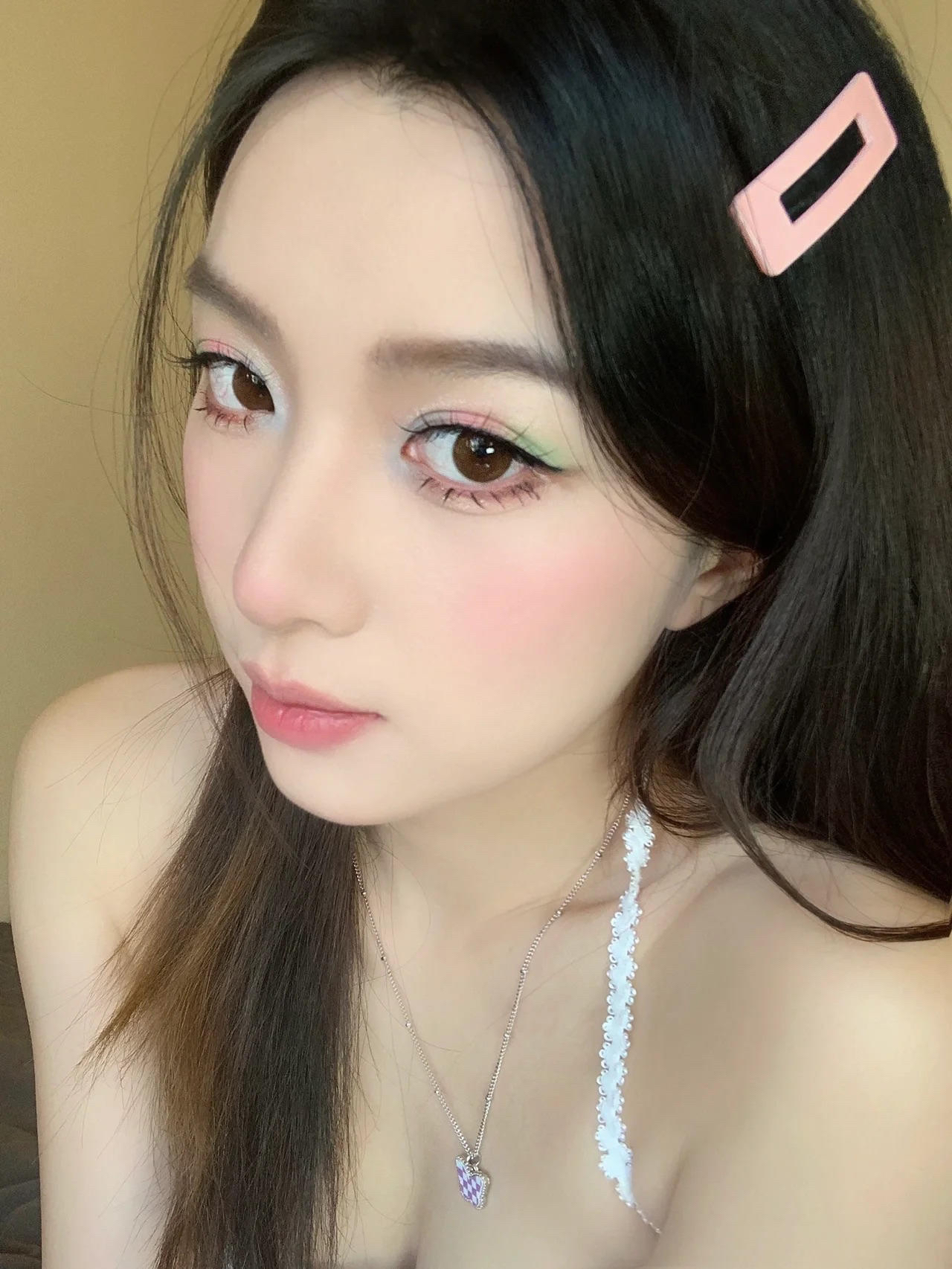 深海人鱼珍珠少女！清冷碎钻蓝色小烟熏眼妆！