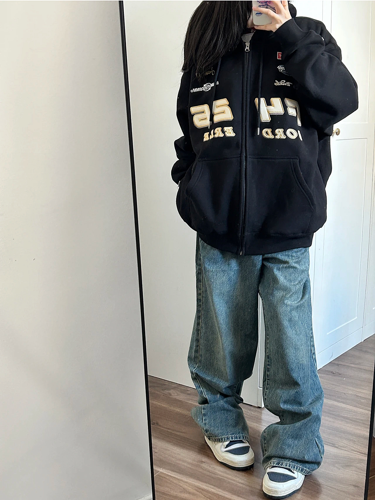 不费力慵懒感👁‍🗨oversize帽衫➕休闲牛仔！！