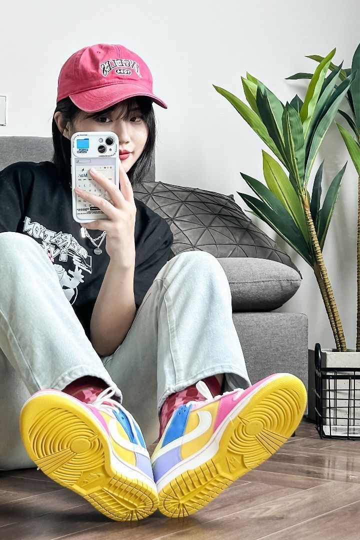 吸吸欧气🔺这条牛仔裤搭配糖果色好元气💛
