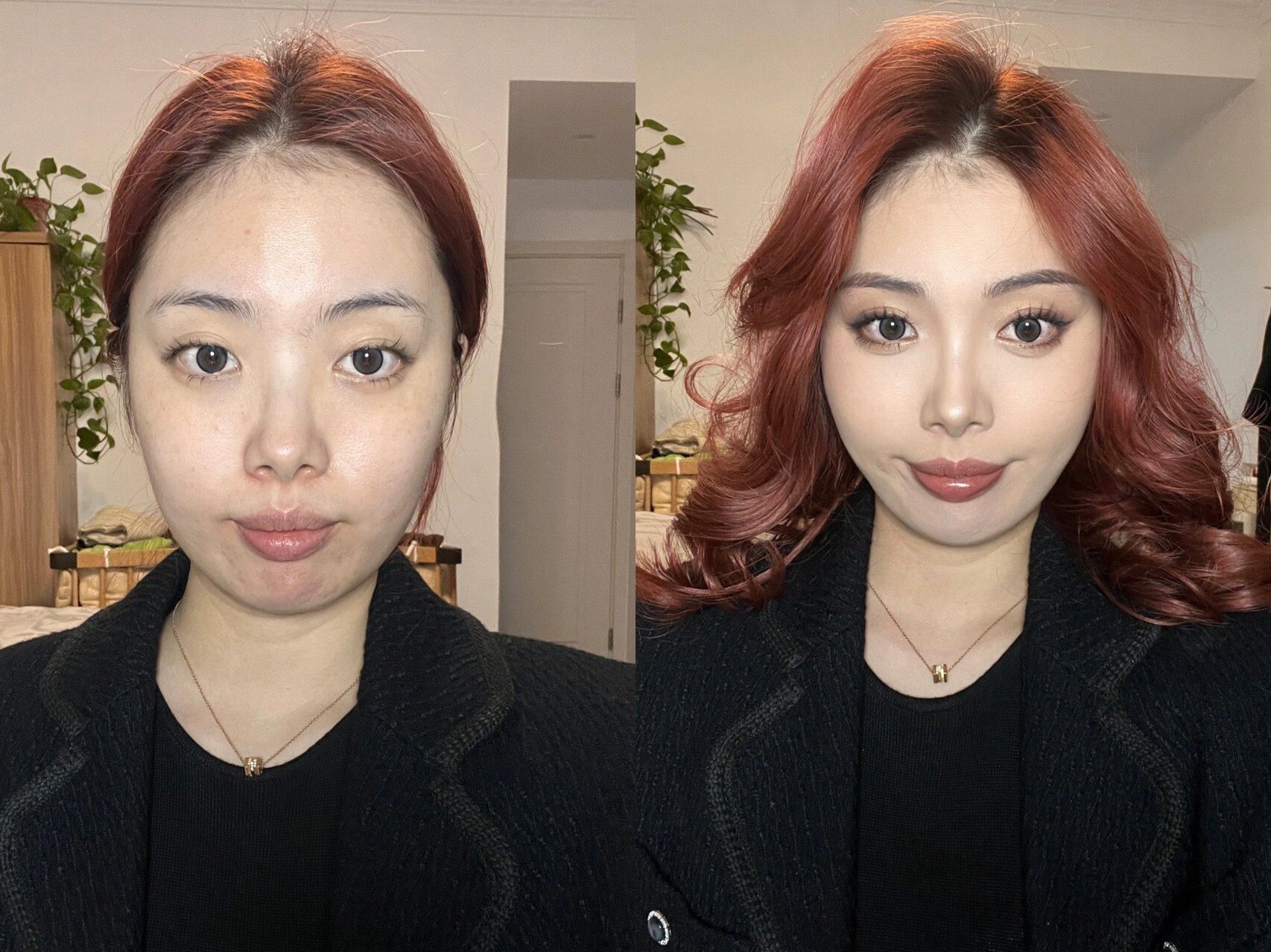 同一件衣服妆前妆后—香奈儿眼影382
