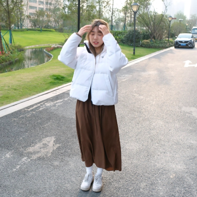OOTD｜阿迪达斯羽绒服 女生穿搭分享