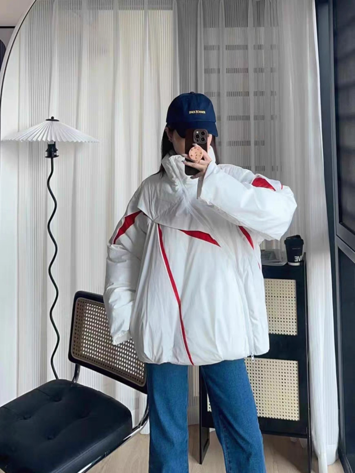 “潮”感十足的立领加厚棉服